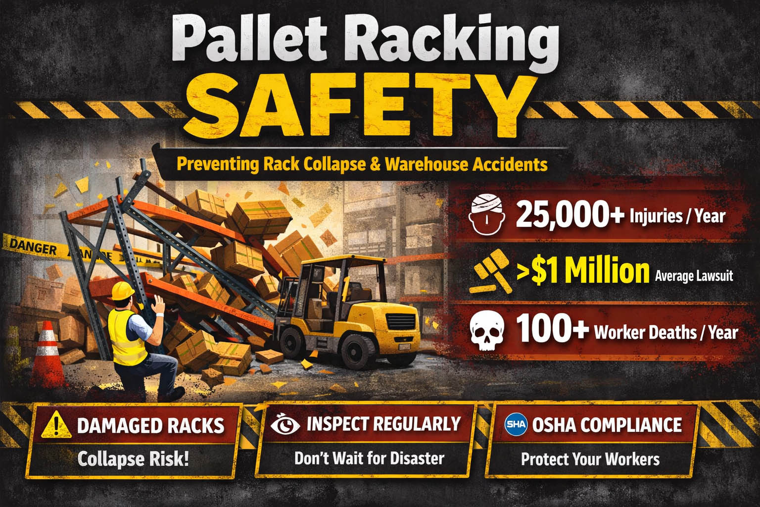 Preventative Maintanence Pallet Rack Safety Damage Inspections OSHA Compliance