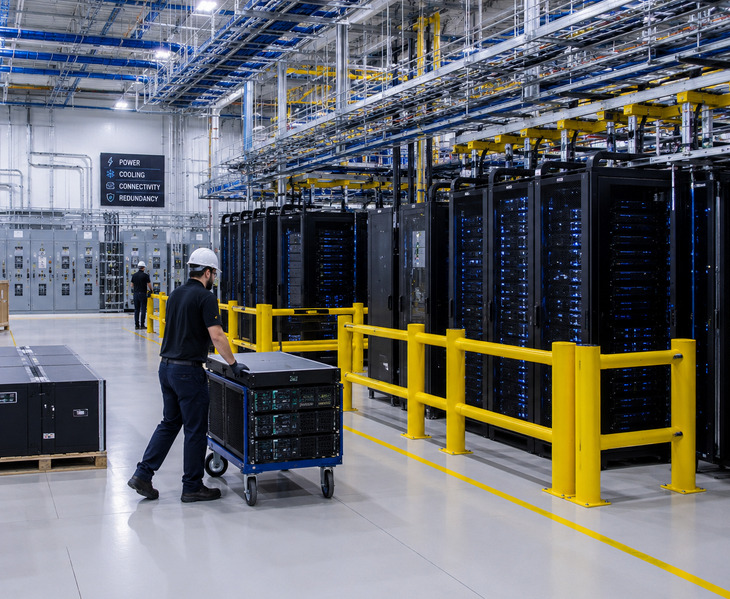 Data Center Material Handling Solutions Critical Infrastructure Installation Facility Support Buckeye Industrial